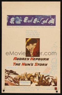 8p493 NUN'S STORY WC '59 religious missionary Audrey Hepburn was not like the others, Peter Finch!