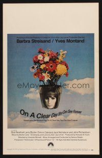 8p496 ON A CLEAR DAY YOU CAN SEE FOREVER WC '70 cool image of Barbra Streisand in flower pot!