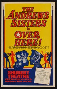 8p286 OVER HERE stage play WC '74 The Andrews Sisters, cool Rodriguez art!