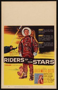 8p511 RIDERS TO THE STARS WC '54 William Lundigan has broken into outer space w/gravity zero!
