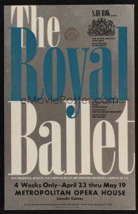 8p293 ROYAL BALLET stage play WC '60s with principals, soloists & orchestra, a company of 175!