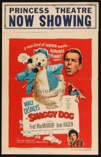 8p517 SHAGGY DOG WC '59 Disney, Fred MacMurray in the funniest sheep dog story ever told!