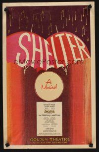 8p296 SHELTER stage play WC '73 from the play by Gretchen Cryer, cool umbrella art!