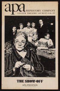 8p298 SHOW-OFF stage play WC '68 the play by George Kelly, great cast portrait!