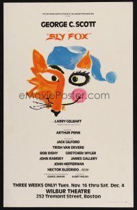 8p299 SLY FOX stage play WC '76 George C. Scott in Larry Gelbart's play, cool art!
