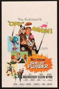 8p519 SON OF FLUBBER WC '63 Walt Disney, art of absent-minded professor Fred MacMurray!