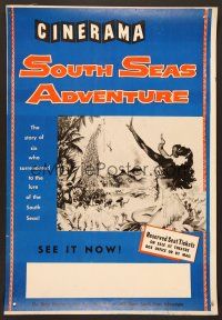 8p520 SOUTH SEAS ADVENTURE WC '58 the story of six who surrendered to its lure in Cinerama!