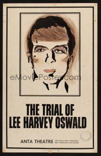 8p303 TRIAL OF LEE HARVEY OSWALD stage play WC '67 artwork of Peter Masterson by O. Luken!