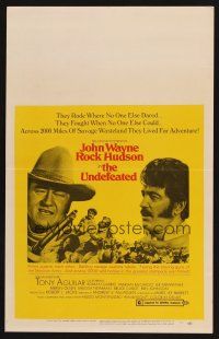 8p529 UNDEFEATED WC '69 John Wayne & Rock Hudson rode where no one else dared!