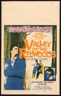 8p531 VALLEY OF THE REDWOODS WC '60 two men and a woman race against time & certain death!