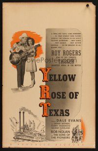 8p539 YELLOW ROSE OF TEXAS WC '44 great image of Roy Rogers playing guitar for Dale Evans!