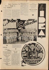 8p237 IDEA exhibitor magazine March 14, 1931 Jazzy Expedition to African Jungle!