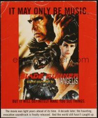 8p075 BLADE RUNNER soundtrack ad R94 Ridley Scott's classic was light years ahead of its time!