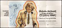 8r026 O LUCKY MAN int'l 24sh '73 huge image of Malcolm McDowell, directed by Lindsay Anderson!