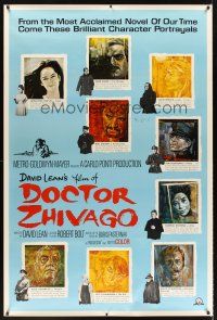8r309 DOCTOR ZHIVAGO 40x60 '65 David Lean, cool art portraits of 9 top stars by M. Piotrowski!