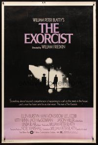 8r315 EXORCIST 40x60 '74 William Friedkin, Max Von Sydow, William Peter Blatty horror classic!
