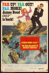 8r327 ON HER MAJESTY'S SECRET SERVICE 40x60 '69 George Lazenby's only appearance as James Bond!
