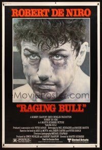 8r331 RAGING BULL 40x60 '80 Martin Scorsese, classic close up boxing image of Robert De Niro!