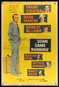 8r337 SOME CAME RUNNING style Y 40x60 '59 art of Frank Sinatra w/Dean Martin, Shirley MacLaine!