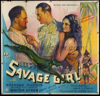 8r033 SAVAGE GIRL 6sh '32 sexy African jungle native Rochelle Hudson is wanted by two men!