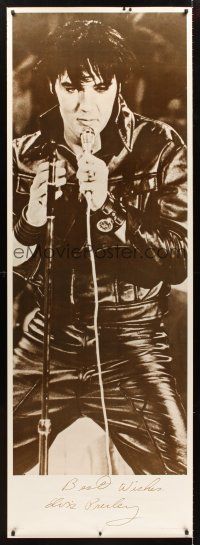 8r189 ELVIS PRESLEY commercial poster '81 great image of the King in leather!