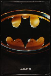 8r093 BATMAN teaser English 40x60 '89 Michael Keaton, Jack Nicholson, directed by Tim Burton!