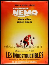 8r154 INCREDIBLES advance DS French 1p '04 Disney/Pixar animated sci-fi superhero family!