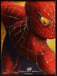 8r175 SPIDER-MAN 2 teaser DS French 1p '04 Sam Raimi, close-up of Tobey Maguire as Spidey!
