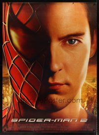 8r172 SPIDER-MAN 2 DS French 1p '04 best c/u of Tobey Maguire as Peter Parker, Sam Raimi