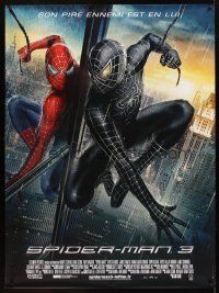 8r178 SPIDER-MAN 3 DS French 1p '07 Sam Raimi, Tobey Maguire in red & black costumes!