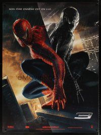 8r182 SPIDER-MAN 3 teaser DS French 1p '07 Sam Raimi, Tobey Maguire in red & black costumes!