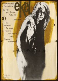 8r105 REPULSION 2 piece German 2p '65 Roman Polanski, wild image of haggard Catherine Deneuve!