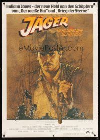 8r110 RAIDERS OF THE LOST ARK German33x47 '81 great art of adventurer Harrison Ford by Richard Amsel