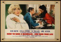 8r070 HOW TO SAVE A MARRIAGE boardbacked Italian photobusta '68 Dean Martin & sexy Stella Stevens!