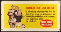 8r236 WORK BETTER--LIVE BETTER 28x54 motivational poster '55 it adds up when you do your best!