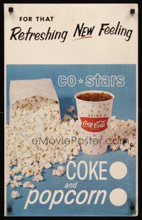 8r015 COCA-COLA COKE AND POPCORN soft drink sales posters '60s cool lobby displays!
