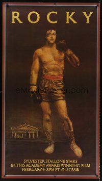 8r265 ROCKY 32x59 TV poster R79 different art of boxer Sylvester Stallone, boxing classic!