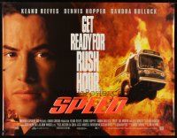 8r269 SPEED video special 34x44 '94 huge close up of Keanu Reeves & bus driving through flames!