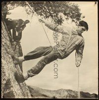 8r209 UNKNOWN TITLE special 36x36 '50s cool image of climber rappelling, please help identify!