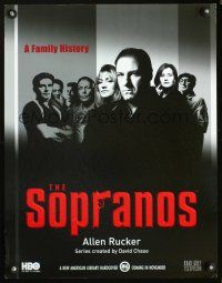8r023 SOPRANOS book tie-in standee '99 James Gandolfini, Lorraine Bracco, mafia TV series!