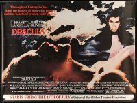 8r256 DRACULA subway poster '79 Bram Stoker, great image of vampire Frank Langella & sexy girl!