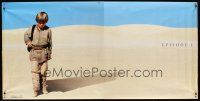 8r281 PHANTOM MENACE vinyl banner '99 George Lucas, Star Wars Episode I, Anakin w/Vader shadow!