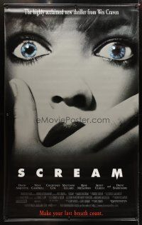 8r285 SCREAM vinyl banner '96 directed by Wes Craven, David Arquette, Neve Campbell!
