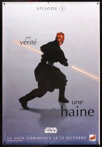 8r127 PHANTOM MENACE 9 teaser DS French 1ps '99 Star Wars, Obi-Wan Kenobi, Darth Maul & more!