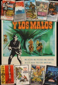 8s015 LOT OF 32 FOLDED ARGENTINEAN POSTERS '67 - '98 cool different artwork!