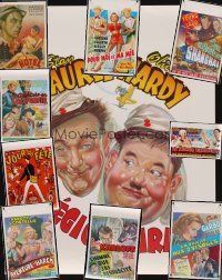 8s078 LOT OF 10 UNFOLDED REPRODUCTION BELGIAN POSTERS '80s wonderful artwork from classic movies!