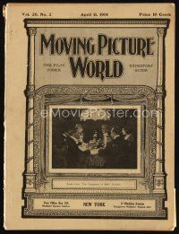 8s083 MOVING PICTURE WORLD exhibitor magazine April 11, 1914 Pearl White, 4pg Perils of Pauline ad!