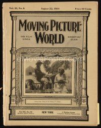 8s088 MOVING PICTURE WORLD exhibitor magazine August 22, 1914 Buffalo Bill, Patchwork Girl of Oz!