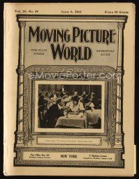 8s085 MOVING PICTURE WORLD exhibitor magazine June 6, 1914 Home Run Baker, Perils of Pauline!