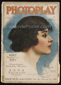 8s104 PHOTOPLAY magazine May 1917 profile art portrait of Theda Bara by Neysa Moran McMein!